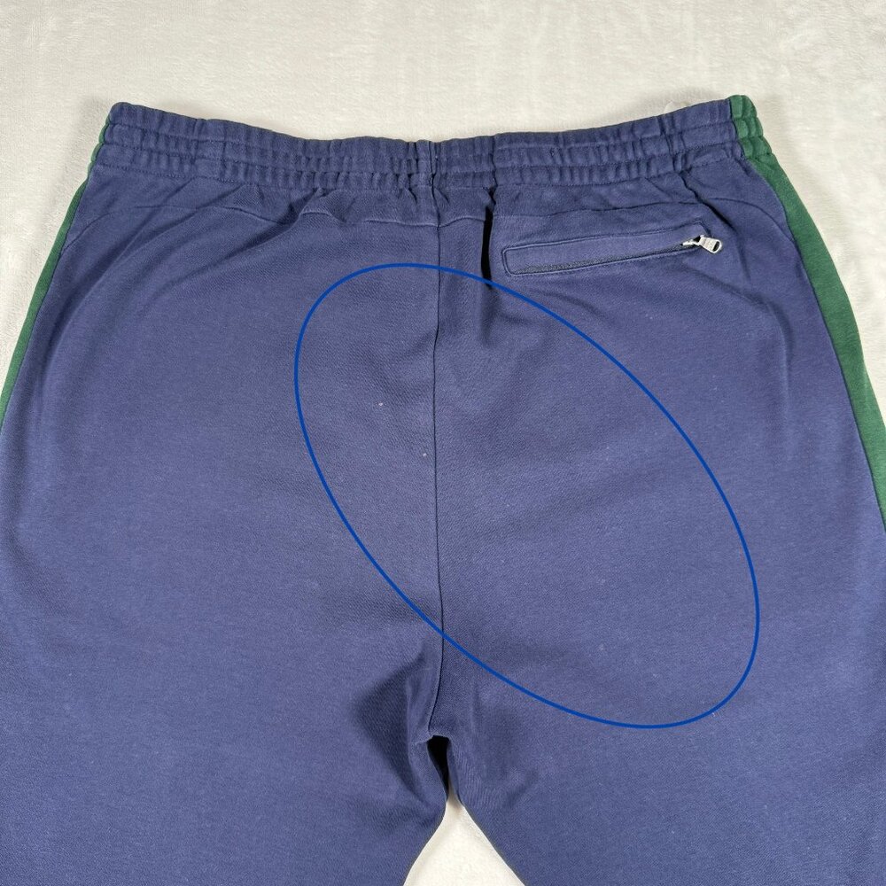 Polo Ralph Lauren Jogger Men Size L Blue Pockets 100% Cotton Red Logo Vintage - Picture 13 of 13